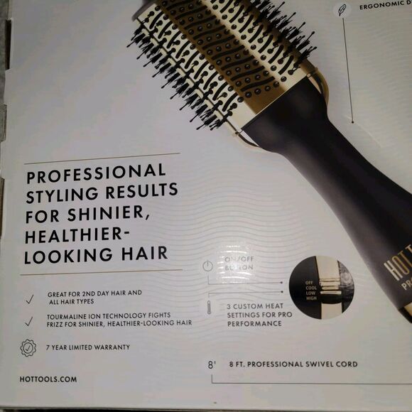 Hot Tools One-Step Blowout Hair Styler Volumizer Air Brush Dryer Straightener - Picture 6 of 6
